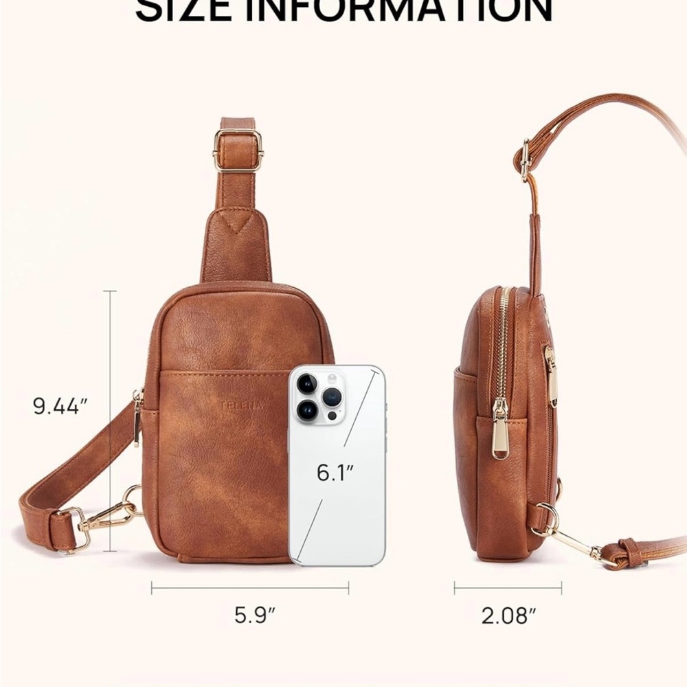 Brown Leather Crossbody Bag - Picture 2 of 4